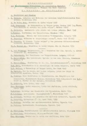 Das Vulgärlatein : Kursmaterial