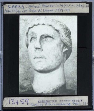 Capua, Brückentor von Capua,Museo provinciale campano di Capua : Büste einer allegorischen Frauenfigur (Stadt Capua), ursprünglich am Tor von Capua (Porta di Capua)