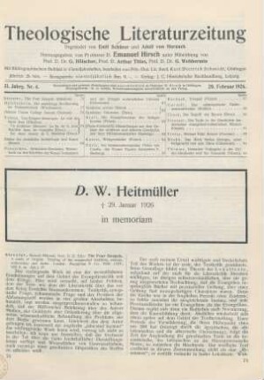 73-77 [Rezension] Streeter, Burnett Hillman, The Four Gospels. A study of Origins