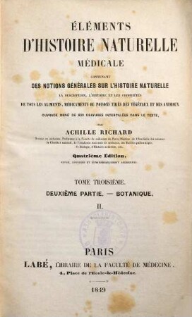 Éléments d'histoire naturelle médicale : contenant des notions générales sur l'histoire naturelle ..., 2,1. Botanique I