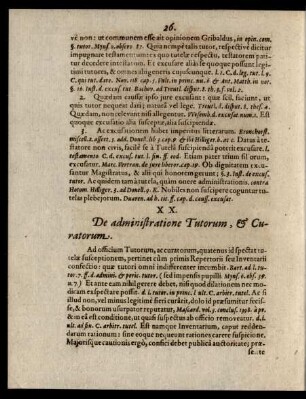 XX. De administratione Tutorum, & Curatorum.