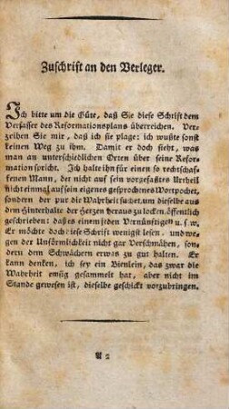 Schreiben eines Ungenannten aus Linz an den Verfasser der Reformation in Deutschland zu Ende des achtzehnten Jahrhunderts : Nebst der Antwort darauf