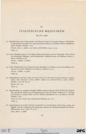 Italienische Majoliken (Nr. 257-284)