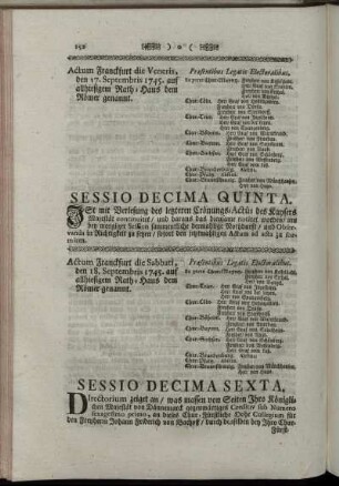Sessio Decima Quinta.