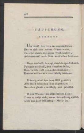 Täuschung. Sonnett
