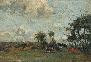 Landschaft mit Kühen