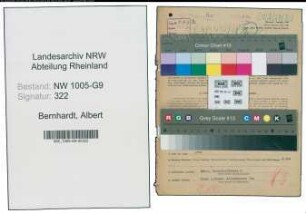 Entnazifizierung Albert Bernhardt , geb. 02.02.1908 (Bautechniker)