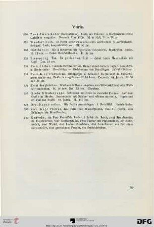 Varia (Nr. 530-540)