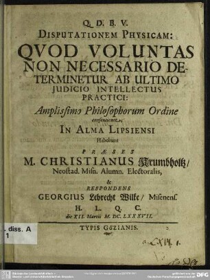 Quod voluntas non necessario determinetur ab ultimo judicio intellectus practici