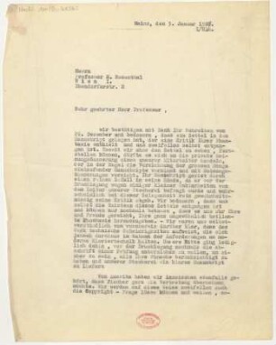 Brief an Moriz Rosenthal : 03.01.1929
