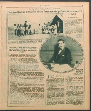 Los problemas actuales de la instrucción primaria en nuestro país : Con el presidente del Consejo Nacional de Educación