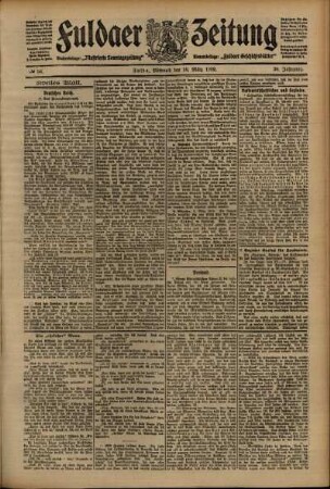 Zweite Ausgabe vom Mittwoch, den 10. März 1909.