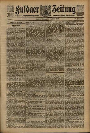 Zweite Ausgabe vom Mittwoch, den 10. März 1909.