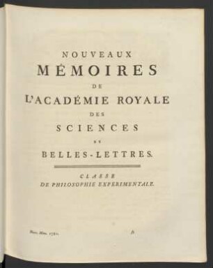 Classe De Philosophie Expérimentale