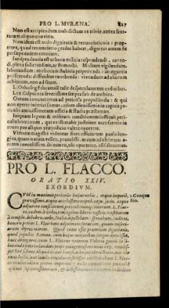 Pro L. Flacco. Oratio XXIV.