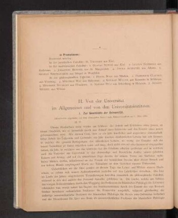 II. Von der Universität im Allgemeinen und von den Universitätsinstitutionen