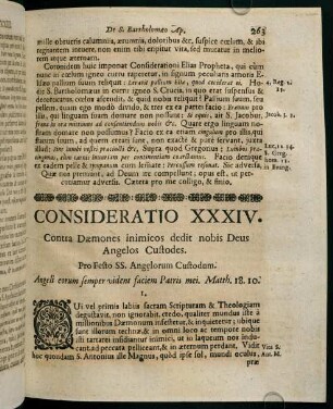 263-268, CONSIDERATIO XXXIV. Contra Daemones inimicos dedit nobis Deus Angelos Custodes.