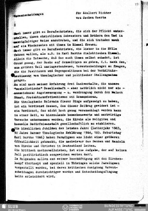 Vorentscheidungen