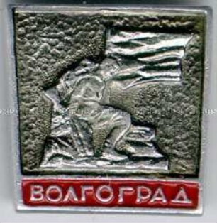 Wolgograd, Skulptur "Soldat mit Fahne"