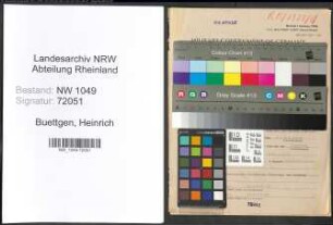 Entnazifizierung Heinrich Buettgen , geb. 04.02.1903 (Briefmarkenhaendler)