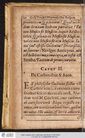 CAPUT II. De Carbonibus & Auro.