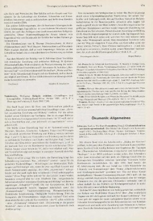 473-474 [Rezension] Nastainczyk, Wolfgang, Religiös erziehen
