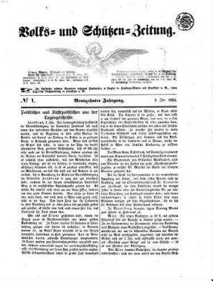Volks- und Schützenzeitung : politisches Volksblatt. 1864 = Jg. 19