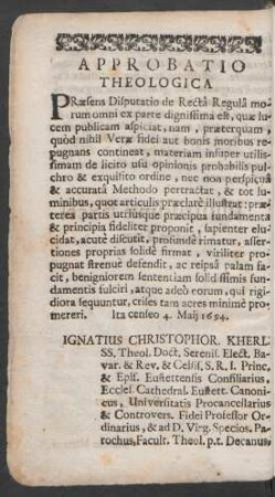 Approbatio Theologica