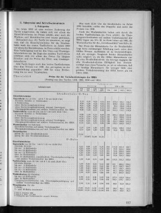 Übersicht 5: Preise für die Verkehrsleistungen der HHA