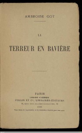 La terreur en Bavière