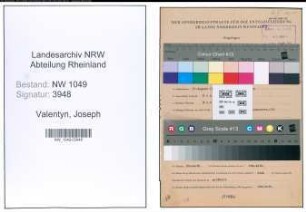 Entnazifizierung Joseph Valentyn , geb. 22.08.1912 ()