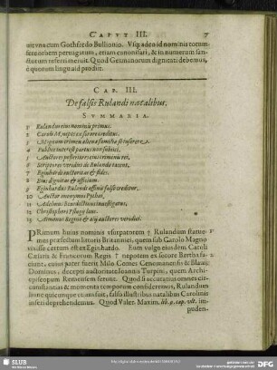 Cap. III. De falsis Rulandi natalibus