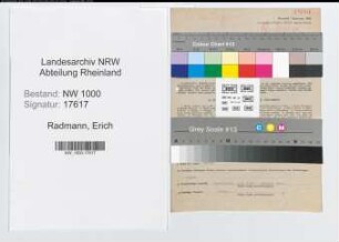 Entnazifizierung Erich Radmann, geb. 15.06.1902 (Kaufm.Angest.)