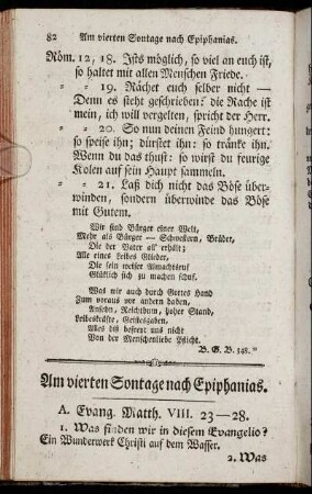 Am vierten Sontage nach Epiphanias.