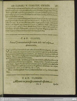 Cap. CLXXXI. Actuarii in processu criminali officium