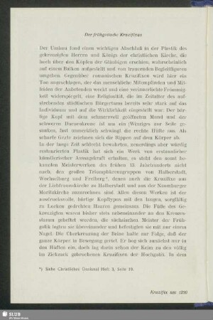 Der frühgotische Kruzifixus