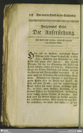 Funfzehendes Stück. Die Auferstehung