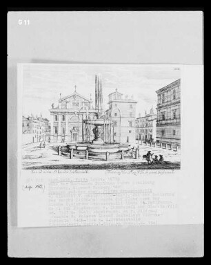 Aus der Römischen Fontänen Wahre Abbildung: Brunnen auf der Piazza Scossacavalli