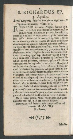 S. Richardus Ep.