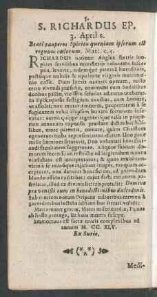 S. Richardus Ep.