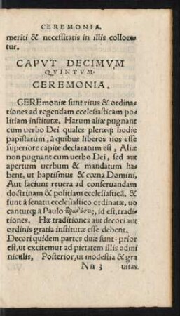 Caput Decimumquintum Ceremonia.