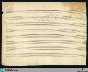 Overtures - Mus. Hs. 397 : vl (2), viola, bc; F; BrinzingMWV 3.4
