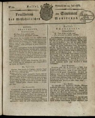 No. 59, Mittwoch den 24. Juli 1811