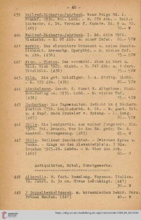 Antiquitäten, Möbel, Kunstgewerbe (Nr. 448 - 578)