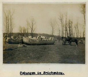 Foto einer Brückenbauübung bei Savigny-sur-Aisne