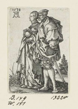 Tanzendes älteres Paar, Blatt 6 der Folge "Kleine Hochzeitstänzer"
