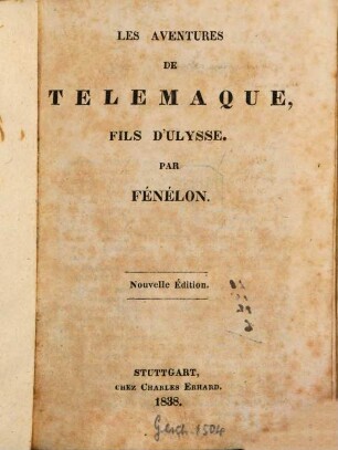 Les Aventures de Telemaque, fils d'Ulysse