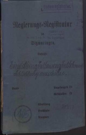 Maßnahmen infolge des Krieges 1914-1918 - Einstellung, Entlassung, Entlohnung, Schlichtungsausschüsse Bd. 1 - Hauptakten