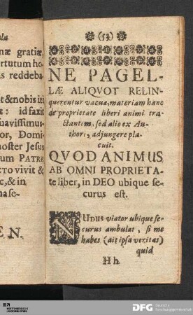 Ne Pagellae Aliquot relinquerentur [...].