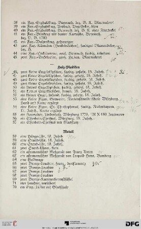 Metall (Nr. 58-70)